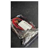 60Pcs 2.8mm 4.8mm and 6.3mm Female Spade Crimp Terminal with Insulating Sleeve and Wire,Female Spade Quick Splice Connector Assortment Kit with 25cm red Black Wires