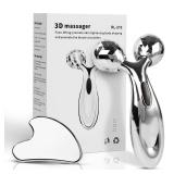 Lanfixilly Stainless Steel Gua Sha and Face Roller Set, Facial Tool for Face Sculpting, Metal Skin Care, Massager for Women