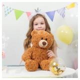 Tezituor Small Teddy Bear Stuffed Animals 18inch, Cute Teddy Bear Plush Toys for Kids Girl Boy, Christmas Bear Plushie Gift for Girlfriend Boyfriend Women Wife, Brown