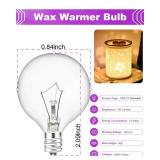 MEQIQTEK Scentsy Light Bulbs for Warmer - 25 Watt Bulb for Full Size Wax Melt Warmers, Replacement Bulb for Wax Warmer Burner Candle Warmer - G16 1/2 Globe Bulbs (6 Packs)