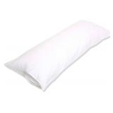 Amazon Basics Breathable 100% Cotton Hypoallergenic Body Pillow Protector with Zipper, Machine Washable, Cool, White, 55 x 21 inches, Pillows Not Included