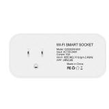 Ewelink 16a WiFi Smart Plug, App Remote Control Timer Outlet Power Socket with 2.4Ghz Transmitter, 2-in-1 Compact Design, Compatible with Alexa,Google Home, SmartThings
