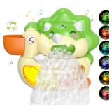 Lehoo Castle Bath Bubble Machine, Light Up Musical Bubble Bath Toys for Toddlers 1-3 Automatic Bubble Maker for Bathtub Dinosaur Toys for Bath