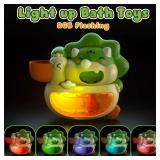Lehoo Castle Bath Bubble Machine, Light Up Musical Bubble Bath Toys for Toddlers 1-3 Automatic Bubble Maker for Bathtub Dinosaur Toys for Bath