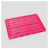 Red Plastic Folding Storage Crate