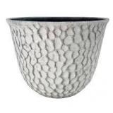 White Textured Flower Pots - Set of 3