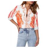 siliteelon Blouses for Women Long Sleeve Button Down Shirts Printed Wrinkle-Free Dressy Casual Blouse Spring Fall Trendy SIZE L siliteelon Blouses for Women Long Sleeve Button Down Shirts Printed Wrinkle-Free Dressy Casual Blouse Spring Fall Trendy SIZE L
