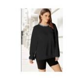 AKEWEI Womens Casual Crewneck Sweatshirts Long Sleeve Shirt Lightweight Long Tunic Pullover Tops SIZE M AKEWEI Womens Casual Crewneck Sweatshirts Long Sleeve Shirt Lightweight Long Tunic Pullover Tops SIZE M