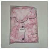 WDIRARA Women's Two Piece Animal Print Short Sleeve Button Shirt and Elastic Waist Shorts Pajama Set SIZE L WDIRARA Women's Two Piece Animal Print Short Sleeve Button Shirt and Elastic Waist Shorts Pajama Set SIZE L