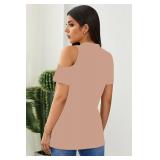 CNFUFEN Womens Leopard Print Cute Tshirts Fashion Knotted Blouse Off-Shoulder Short Sleeve Top SIZE S CNFUFEN Womens Leopard Print Cute Tshirts Fashion Knotted Blouse Off-Shoulder Short Sleeve Top SIZE S