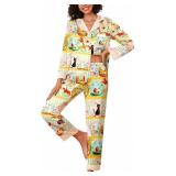 Ekouaer Silk Pajamas for Women Long Sleeve Satin Pajama Set Silky Pj Sets 2 Piece Button Down Loungewear Sleepwear 2XL, Pattern Varies from Stock Photo Ekouaer Silk Pajamas for Women Long Sleeve Satin Pajama Set Silky Pj Sets 2 Piece Button Down Loungewear Sleepwear 2XL, Pattern Varies from Stock Photo