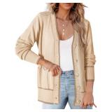 Dokotoo Short Cardigans for Women Color Blocked 2024 Fall Fashion Button Down Sweaters Winter Coats with Pockets SIZE M Dokotoo Short Cardigans for Women Color Blocked 2024 Fall Fashion Button Down Sweaters Winter Coats with Pockets SIZE M