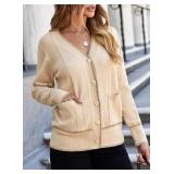 Dokotoo Short Cardigans for Women Color Blocked 2024 Fall Fashion Button Down Sweaters Winter Coats with Pockets SIZE M Dokotoo Short Cardigans for Women Color Blocked 2024 Fall Fashion Button Down Sweaters Winter Coats with Pockets SIZE M