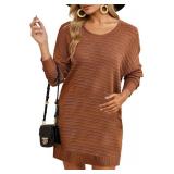 Dokotoo Womens Sweater Dresses 2025 Trendy Casual Crew Neck Long Sleeve Textured Pullover Knit Dress SIZE M Dokotoo Womens Sweater Dresses 2025 Trendy Casual Crew Neck Long Sleeve Textured Pullover Knit Dress SIZE M