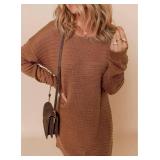 Dokotoo Womens Sweater Dresses 2025 Trendy Casual Crew Neck Long Sleeve Textured Pullover Knit Dress SIZE M Dokotoo Womens Sweater Dresses 2025 Trendy Casual Crew Neck Long Sleeve Textured Pullover Knit Dress SIZE M
