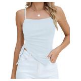 Blooming Jelly Women Sexy Casual Crop Tank Tops Summer Going Out Top Asymmetrical Hem Y2k Spaghetti Strap Tank Top Shirt SIZE L Blooming Jelly Women Sexy Casual Crop Tank Tops Summer Going Out Top Asymmetrical Hem Y2k Spaghetti Strap Tank Top Shirt SIZE L