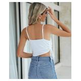 Blooming Jelly Women Sexy Casual Crop Tank Tops Summer Going Out Top Asymmetrical Hem Y2k Spaghetti Strap Tank Top Shirt SIZE L Blooming Jelly Women Sexy Casual Crop Tank Tops Summer Going Out Top Asymmetrical Hem Y2k Spaghetti Strap Tank Top Shirt SIZE L