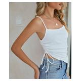 Blooming Jelly Women Sexy Casual Crop Tank Tops Summer Going Out Top Asymmetrical Hem Y2k Spaghetti Strap Tank Top Shirt SIZE L Blooming Jelly Women Sexy Casual Crop Tank Tops Summer Going Out Top Asymmetrical Hem Y2k Spaghetti Strap Tank Top Shirt SIZE L
