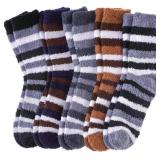 FNOVCO Mens Fuzzy Socks - Soft Cozy Slipper Fluffy Winter Warm Microfiber Plush Sleeping Socks - 5 to 6 Pairs FNOVCO Mens Fuzzy Socks - Soft Cozy Slipper Fluffy Winter Warm Microfiber Plush Sleeping Socks - 5 to 6 Pairs