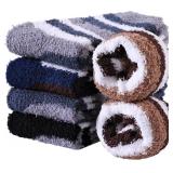 FNOVCO Mens Fuzzy Socks - Soft Cozy Slipper Fluffy Winter Warm Microfiber Plush Sleeping Socks - 5 to 6 Pairs FNOVCO Mens Fuzzy Socks - Soft Cozy Slipper Fluffy Winter Warm Microfiber Plush Sleeping Socks - 5 to 6 Pairs