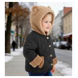 Baby Girl Winter Jackets Coat 6M-3Y Toddler Light Button-up Outwear with Hooded 24 MONTHS Baby Girl Winter Jackets Coat 6M-3Y Toddler Light Button-up Outwear with Hooded 24 MONTHS