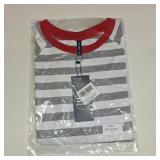 IWOLLENCE Women's Loose Casual Summer Striped Tops Crewneck 1/2 Short Sleeve Color Block Tee Oversized Cropped Shirts SIZE L IWOLLENCE Women's Loose Casual Summer Striped Tops Crewneck 1/2 Short Sleeve Color Block Tee Oversized Cropped Shirts SIZE L