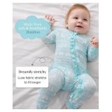 Bamboo Viscose Baby Girl Footless Pajamas Ruffled Baby Sleepers with 2 Way Zipper 12-18 MONTHS Bamboo Viscose Baby Girl Footless Pajamas Ruffled Baby Sleepers with 2 Way Zipper 12-18 MONTHS