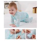 Bamboo Viscose Baby Girl Footless Pajamas Ruffled Baby Sleepers with 2 Way Zipper 12-18 MONTHS Bamboo Viscose Baby Girl Footless Pajamas Ruffled Baby Sleepers with 2 Way Zipper 12-18 MONTHS