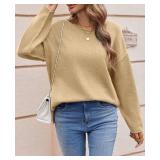 Saodimallsu Womens Oversized Crew Neck Sweaters Long Sleeve Slouchy Knit Fall Casual Loose Side Split Pullover Tops Size Small Saodimallsu Womens Oversized Crew Neck Sweaters Long Sleeve Slouchy Knit Fall Casual Loose Side Split Pullover Tops Size Small