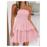 BTFBM Summer Dresses for Women 2025 Tube Strapless Mini Hollow Out Lace Wedding Guest Dress Size XL BTFBM Summer Dresses for Women 2025 Tube Strapless Mini Hollow Out Lace Wedding Guest Dress Size XL