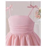 WDIRARA Toddler Girl's Bow Tie Shoulder Layered Ruffle Cami Dress Ruched Swing Short Dresses Size 4Y WDIRARA Toddler Girl's Bow Tie Shoulder Layered Ruffle Cami Dress Ruched Swing Short Dresses Size 4Y