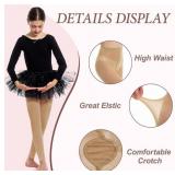 3 Pairs School Girl's Footed and Footless Ballet Dance Tights Age(2-16),Black White Nude Size Small 3 Pairs School Girl's Footed and Footless Ballet Dance Tights Age(2-16),Black White Nude Size Small