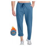 Men's Fleece Lined Sweatpants with Pockets 30'/32' Stretch Winter Warm Work Pants Athletic Sweat Pants Workout Gym Joggers size 3XL Men's Fleece Lined Sweatpants with Pockets 30'/32' Stretch Winter Warm Work Pants Athletic Sweat Pants Workout Gym Joggers size 3XL