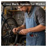 Chefs Apron, Aprons for Women & Men with Pockets, No Tie Apron, Basic Cotton Apron, Kitchen Apron, Easy to Put On & Take Off, Cross Back Aprons Chefs Apron, Aprons for Women & Men with Pockets, No Tie Apron, Basic Cotton Apron, Kitchen Apron, Easy to Put On & Take Off, Cross Back Aprons