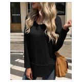 Tankaneo Womens Oversized Scoop Neck Long Sleeve Shirts Casual Loose Fit Tunic Tops Fall Basic Tees Size XXL Tankaneo Womens Oversized Scoop Neck Long Sleeve Shirts Casual Loose Fit Tunic Tops Fall Basic Tees Size XXL