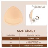 Bra Pads Inserts 4 Pairs,Push up Bra Inserts Breast Enhancers for Sport Bra Bikini Swimsuit,Sew in Bra Cups for Dresses Bra Pads Inserts 4 Pairs,Push up Bra Inserts Breast Enhancers for Sport Bra Bikini Swimsuit,Sew in Bra Cups for Dresses