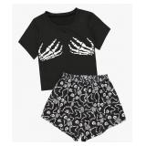 Laqeyko Cute Pajamas for Women Shorts Set Short Sleeve Tops and Shorts Pjs Sets Nightwear Sleepwear Size Medium Laqeyko Cute Pajamas for Women Shorts Set Short Sleeve Tops and Shorts Pjs Sets Nightwear Sleepwear Size Medium