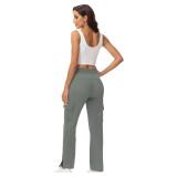TBMPOY Women's Cargo Sweatpants Straight Leg High Waisted Wide Leg Athletic Pants Zipper Pockets Bottom Trendy Deep Gray S TBMPOY Women's Cargo Sweatpants Straight Leg High Waisted Wide Leg Athletic Pants Zipper Pockets Bottom Trendy Deep Gray S