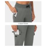 TBMPOY Women's Cargo Sweatpants Straight Leg High Waisted Wide Leg Athletic Pants Zipper Pockets Bottom Trendy Deep Gray S TBMPOY Women's Cargo Sweatpants Straight Leg High Waisted Wide Leg Athletic Pants Zipper Pockets Bottom Trendy Deep Gray S
