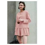 Panadila Womens Long Sleeve Short Romper Dresses Crewneck Oversized One Piece Jumpsuit Open Back Layered Casual Outfit, Small Panadila Womens Long Sleeve Short Romper Dresses Crewneck Oversized One Piece Jumpsuit Open Back Layered Casual Outfit, Small