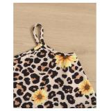 SweatyRocks Girl's Leopard Sunflower Print Cami Top and Shorts Set 2 Piece Outfit, 5Y SweatyRocks Girl's Leopard Sunflower Print Cami Top and Shorts Set 2 Piece Outfit, 5Y