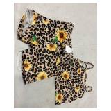 SweatyRocks Girl's Leopard Sunflower Print Cami Top and Shorts Set 2 Piece Outfit, 5Y SweatyRocks Girl's Leopard Sunflower Print Cami Top and Shorts Set 2 Piece Outfit, 5Y