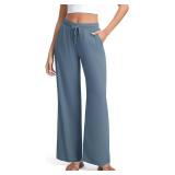 Urban CoCo Women's Lightweight Wide Leg Palazzo Pants, Large Urban CoCo Women's Lightweight Wide Leg Palazzo Pants, Large