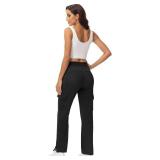 TBMPOY Women's Cargo Sweatpants Straight Leg High Waisted Wide Leg Athletic Pants Zipper Pockets Bottom Trendy Black XL TBMPOY Women's Cargo Sweatpants Straight Leg High Waisted Wide Leg Athletic Pants Zipper Pockets Bottom Trendy Black XL