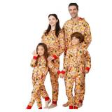 ANGELGGH Matching Family Christmas Onesie Pajamas, Cute Vacation Print One Piece PJs, Hooded Holiday Loungewear with Pockets (Men, XL, Yellow Ho), Men s only ANGELGGH Matching Family Christmas Onesie Pajamas, Cute Vacation Print One Piece PJs, Hooded Holiday Loungewear with Pockets (Men, XL, Yellow Ho), Men s only