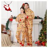 ANGELGGH Matching Family Christmas Onesie Pajamas, Cute Vacation Print One Piece PJs, Hooded Holiday Loungewear with Pockets (Men, XL, Yellow Ho), Men s only ANGELGGH Matching Family Christmas Onesie Pajamas, Cute Vacation Print One Piece PJs, Hooded Holiday Loungewear with Pockets (Men, XL, Yellow Ho), Men s only