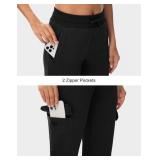 TBMPOY Women's Cargo Sweatpants Straight Leg High Waisted Wide Leg Athletic Pants Zipper Pockets Bottom Trendy Black XL TBMPOY Women's Cargo Sweatpants Straight Leg High Waisted Wide Leg Athletic Pants Zipper Pockets Bottom Trendy Black XL
