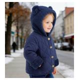 Baby Girl Winter Jackets Coat 6M-3Y Toddler Light Button-up Outwear with Hooded, 18M Baby Girl Winter Jackets Coat 6M-3Y Toddler Light Button-up Outwear with Hooded, 18M