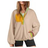 Dokotoo Sweatshirt for Women Oversized Fuzzy Fleece Jacket Color Block Button Long Sleeve Pullover Sherpa Sweatshirts Tops, Large Dokotoo Sweatshirt for Women Oversized Fuzzy Fleece Jacket Color Block Button Long Sleeve Pullover Sherpa Sweatshirts Tops, Large