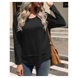 Tankaneo Womens Oversized Scoop Neck Long Sleeve Shirts Casual Loose Fit Tunic Tops Fall Basic Tees, 2XL Tankaneo Womens Oversized Scoop Neck Long Sleeve Shirts Casual Loose Fit Tunic Tops Fall Basic Tees, 2XL